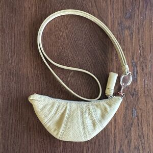 Lemaire Yellow Mini Croissant Coin Pouch
